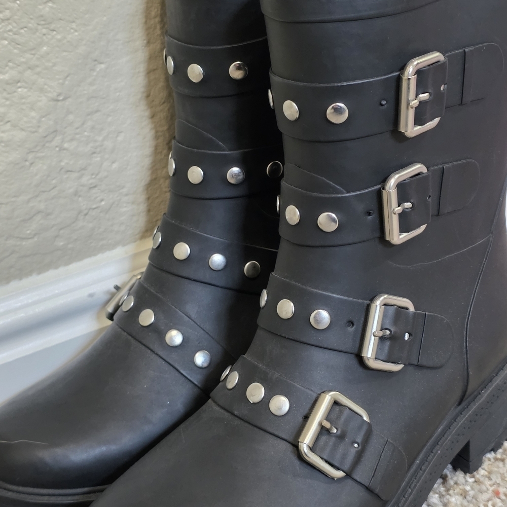 Steve Madden Thunder Rain Casual Moto Boot Womens Size 6 Great Condition - Picture 6 of 8